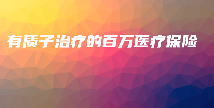 有质子治疗的百万医疗保险-PLB