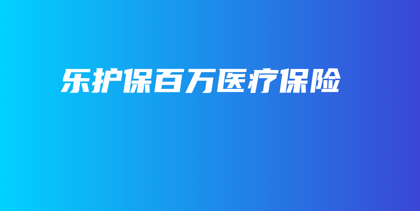 乐护保百万医疗保险-PLB