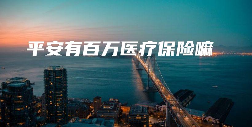 平安有百万医疗保险嘛-PLB