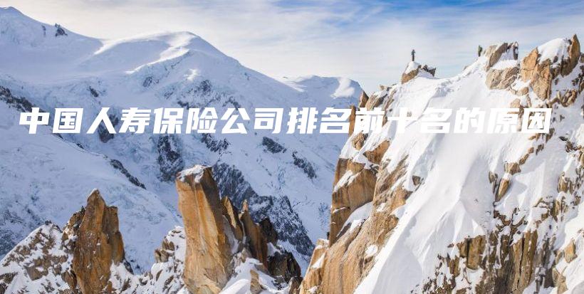 中国人寿保险公司排名前十名的原因-PLB