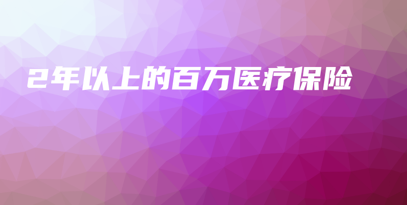 2年以上的百万医疗保险-PLB