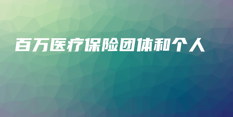 百万医疗保险团体和个人-PLB