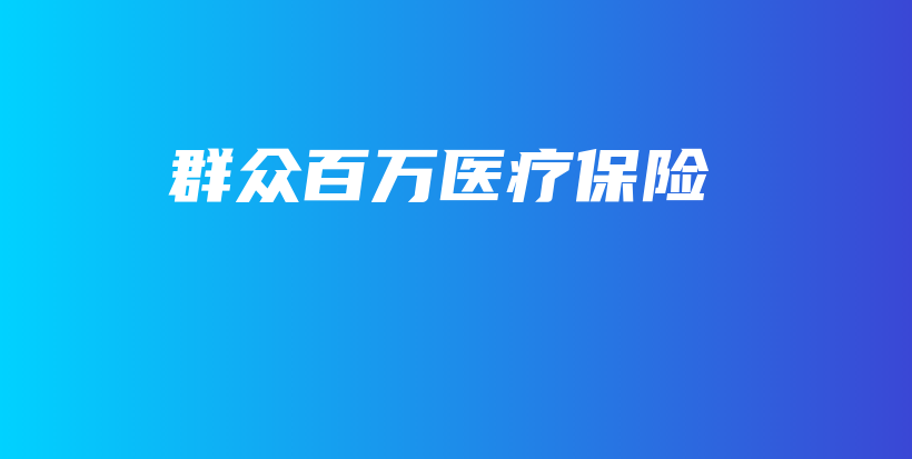 群众百万医疗保险-PLB
