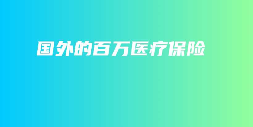 国外的百万医疗保险-PLB