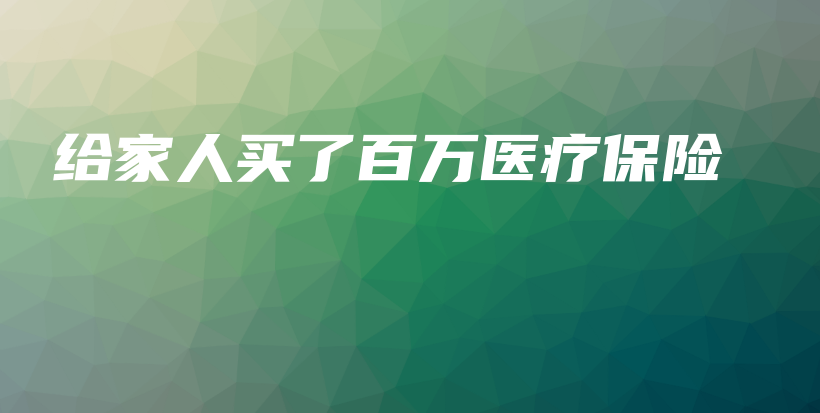 给家人买了百万医疗保险-PLB