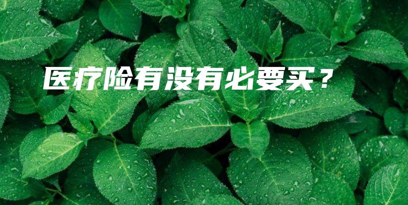 医疗险有没有必要买？-PLB