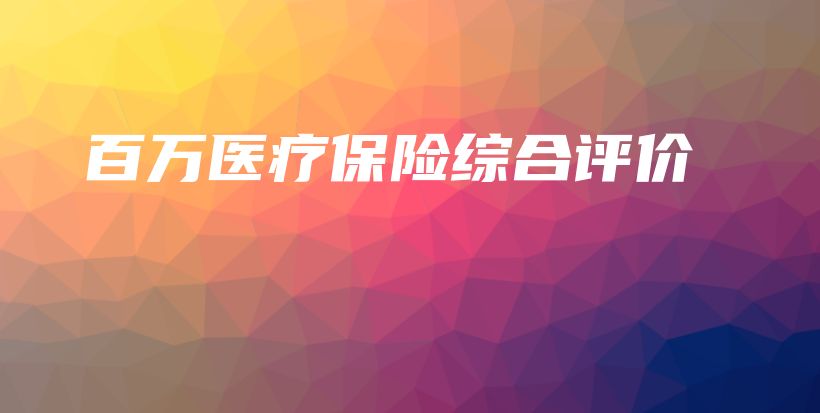 百万医疗保险综合评价-PLB