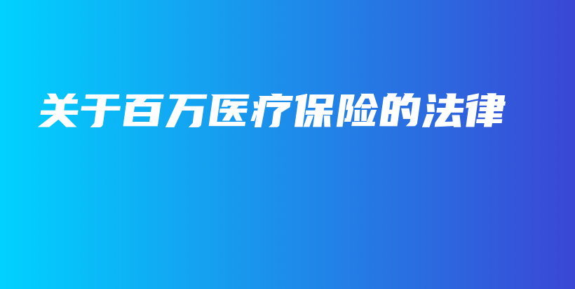 关于百万医疗保险的法律-PLB