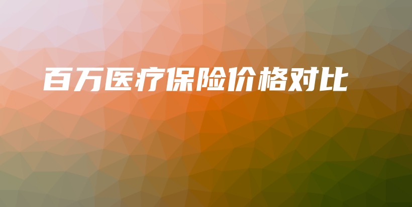 百万医疗保险价格对比-PLB
