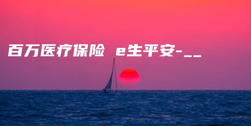 百万医疗保险 e生平安-__-PLB
