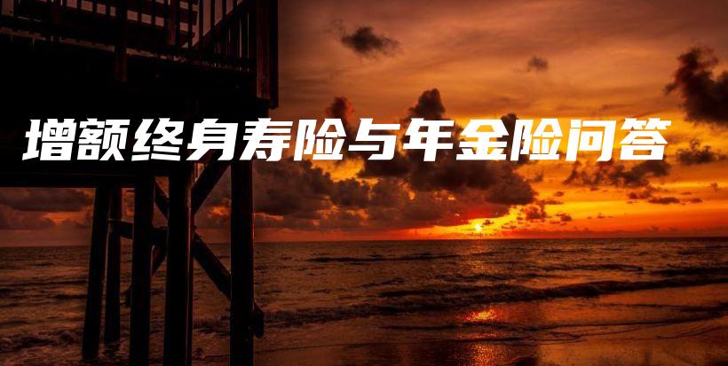 增额终身寿险与年金险问答-PLB