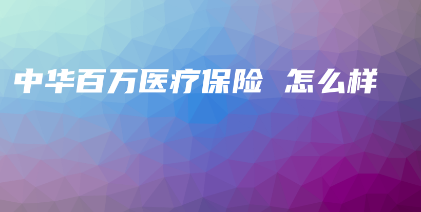中华百万医疗保险 怎么样-PLB