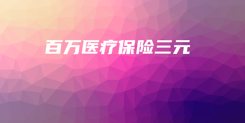 百万医疗保险三元-PLB