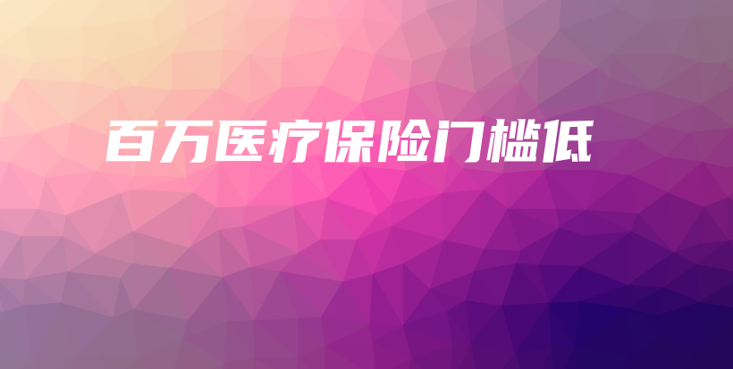 百万医疗保险门槛低-PLB