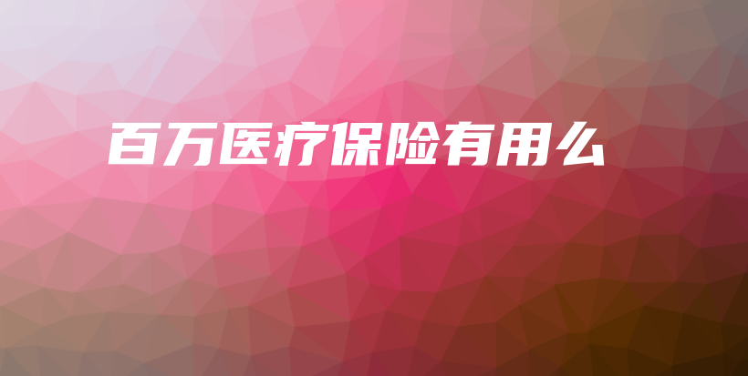 百万医疗保险有用么-PLB