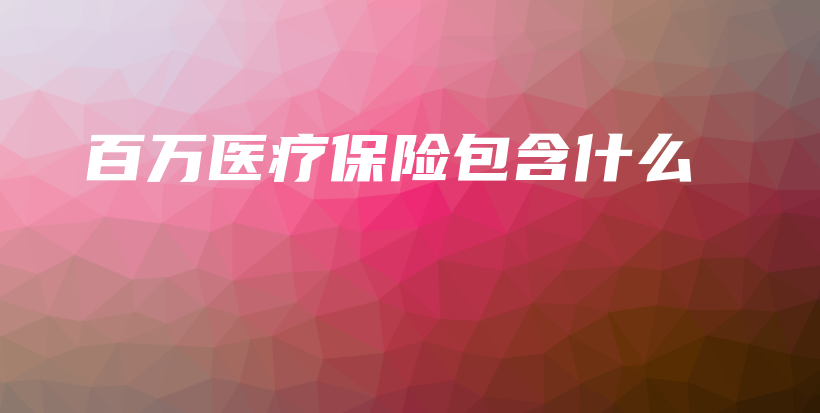 百万医疗保险包含什么-PLB