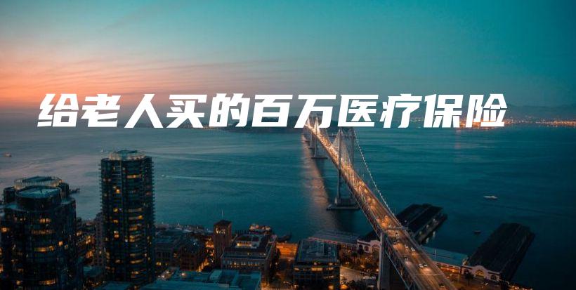 给老人买的百万医疗保险-PLB