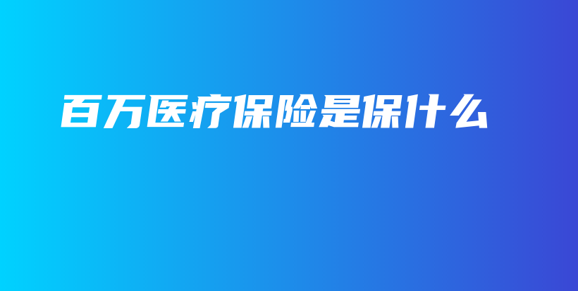 百万医疗保险是保什么-PLB