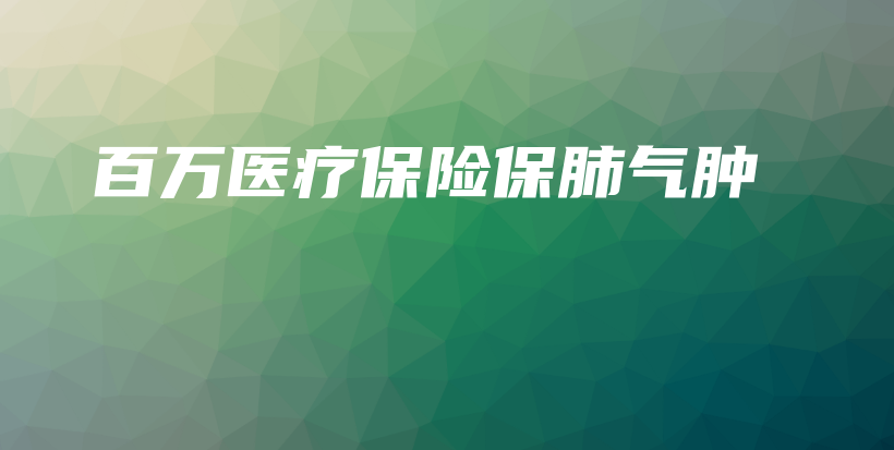 百万医疗保险保肺气肿-PLB