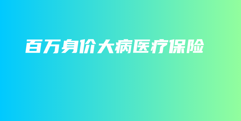 百万身价大病医疗保险-PLB
