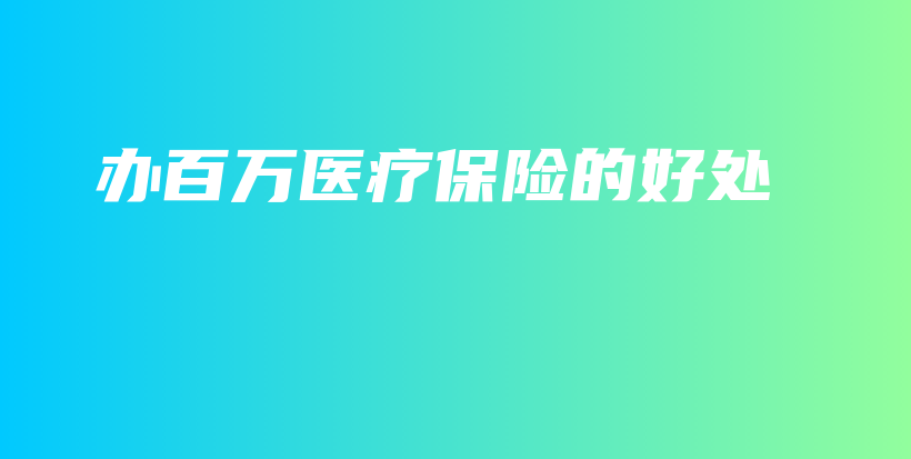 办百万医疗保险的好处-PLB