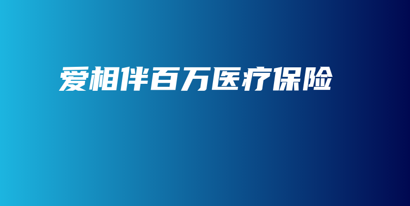 爱相伴百万医疗保险-PLB