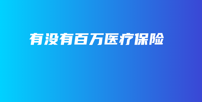 有没有百万医疗保险-PLB