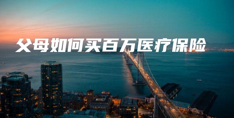 父母如何买百万医疗保险-PLB