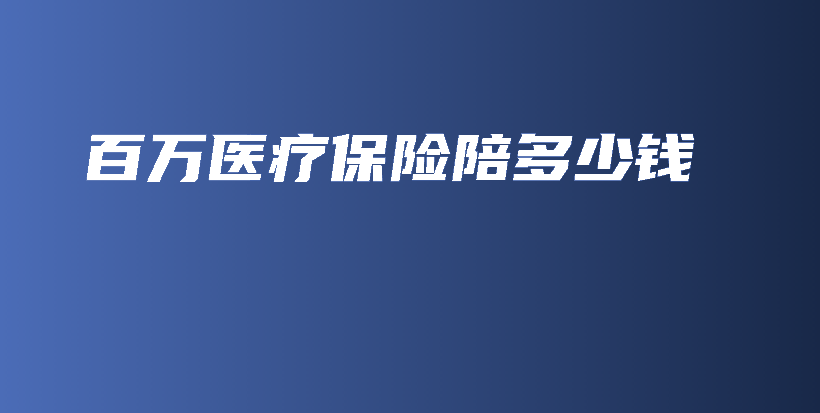 百万医疗保险陪多少钱-PLB