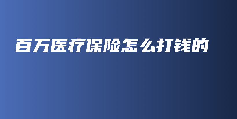 百万医疗保险怎么打钱的-PLB