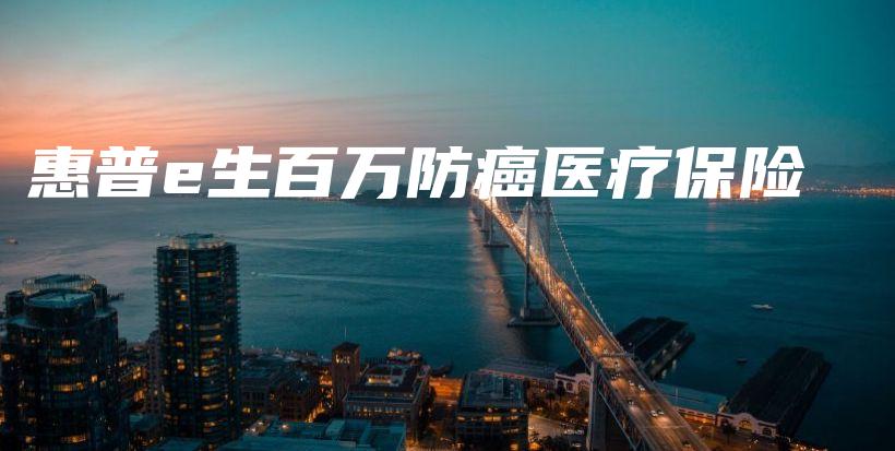 惠普e生百万防癌医疗保险-PLB