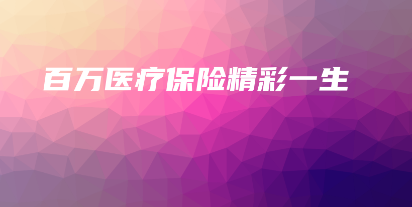 百万医疗保险精彩一生-PLB