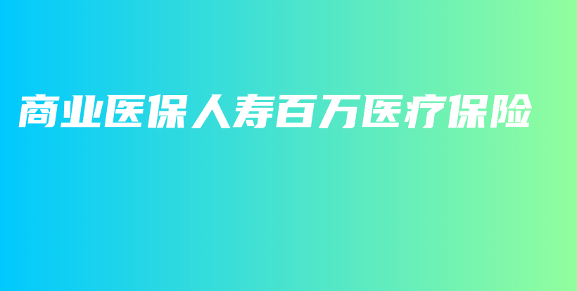 商业医保人寿百万医疗保险-PLB