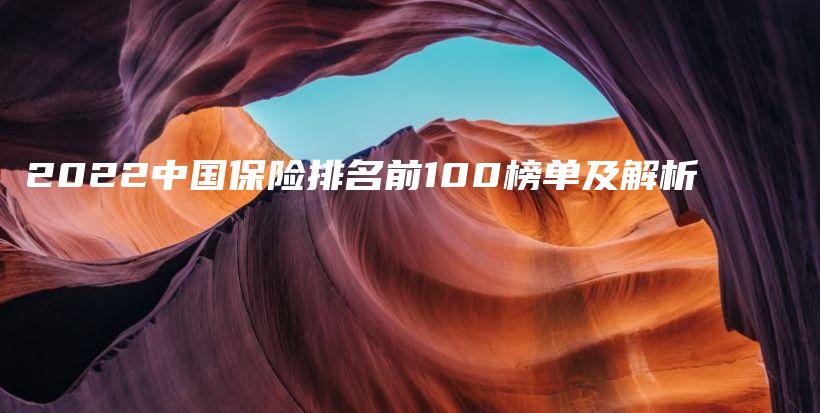 2022中国保险排名前100榜单及解析-PLB