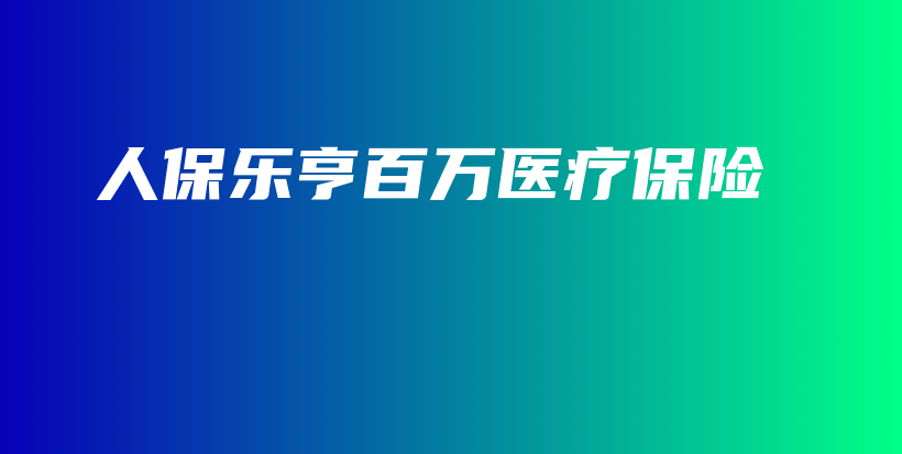 人保乐亨百万医疗保险-PLB