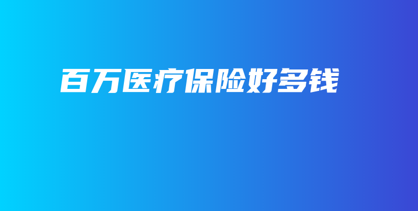 百万医疗保险好多钱-PLB