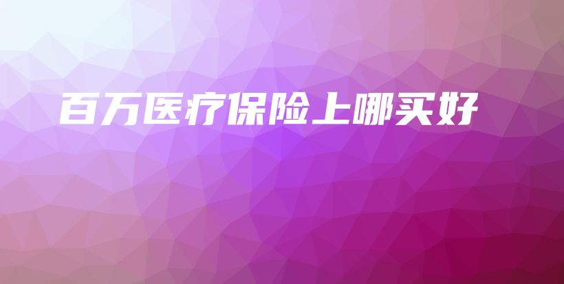 百万医疗保险上哪买好-PLB