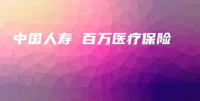 中国人寿 百万医疗保险-PLB