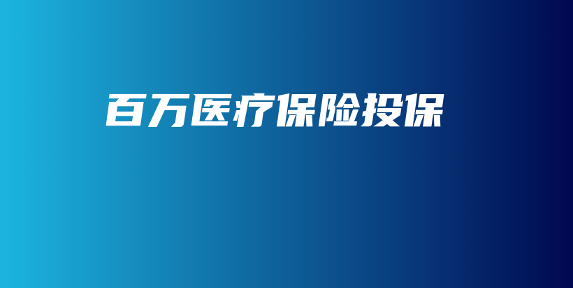 百万医疗保险投保-PLB