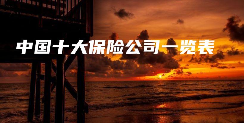 中国十大保险公司一览表-PLB