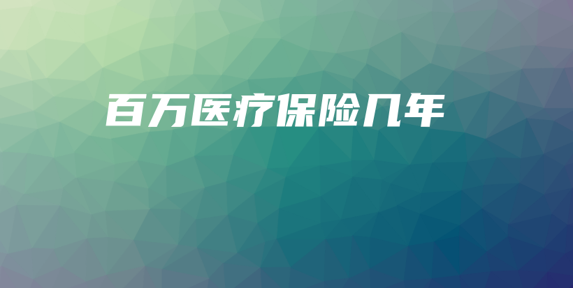 百万医疗保险几年-PLB