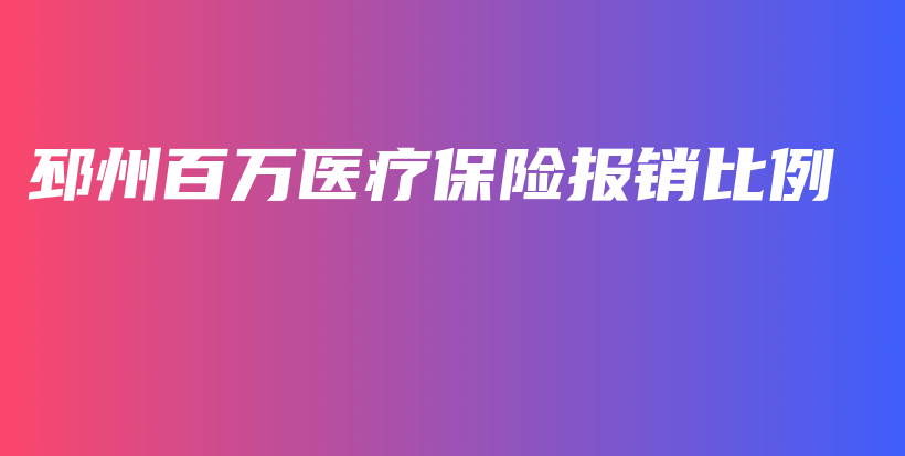 邳州百万医疗保险报销比例-PLB