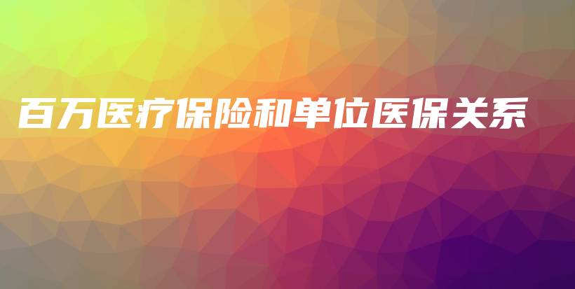 百万医疗保险和单位医保关系-PLB