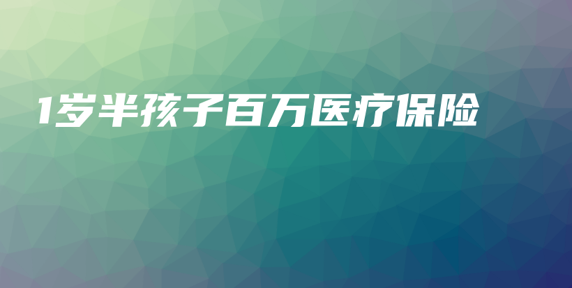 1岁半孩子百万医疗保险-PLB