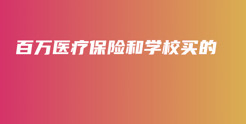 百万医疗保险和学校买的-PLB
