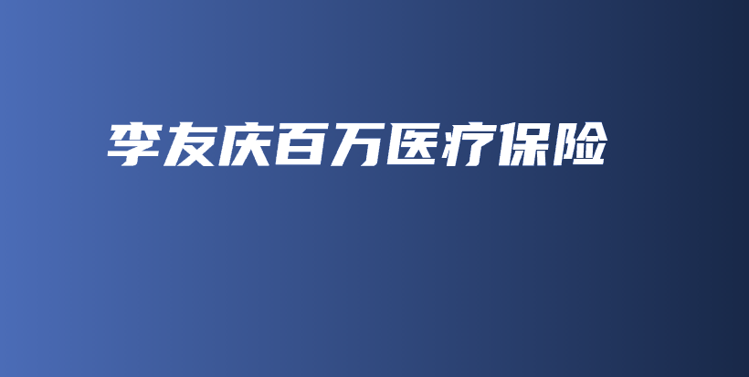 李友庆百万医疗保险-PLB
