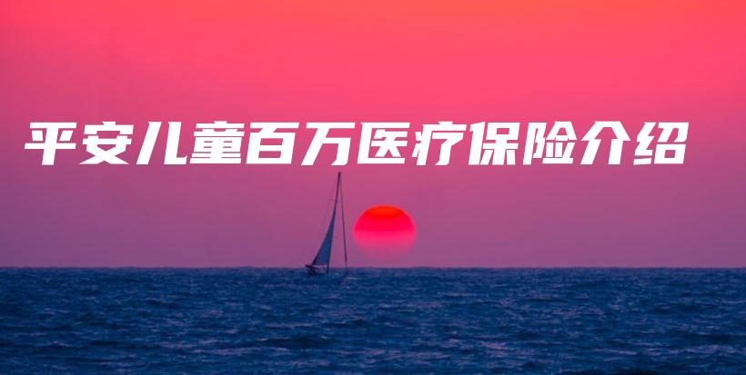 平安儿童百万医疗保险介绍-PLB