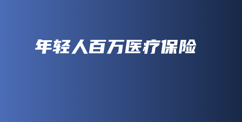年轻人百万医疗保险-PLB