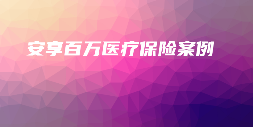 安享百万医疗保险案例-PLB