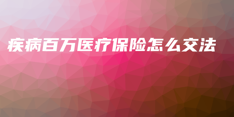 疾病百万医疗保险怎么交法-PLB